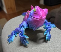 Image 2 of Large 3D Printed Articulated Dragon | flexible Dragon Figure | Fantasy Desk Decor 