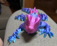 Image 4 of Large 3D Printed Articulated Dragon | flexible Dragon Figure | Fantasy Desk Decor 
