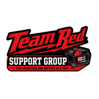 Team Red Support Group – Tool Addiction Sticker (5.5" x 3")