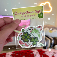 Image 1 of lucky clover café - 5pc sticker pack