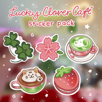 Image 2 of lucky clover café - 5pc sticker pack