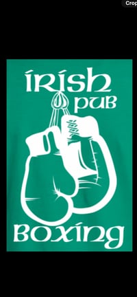 Image 2 of WL Irish Pride Cross on back, 4x6 boxing on front Left-green tee Sizes Small thru 3X