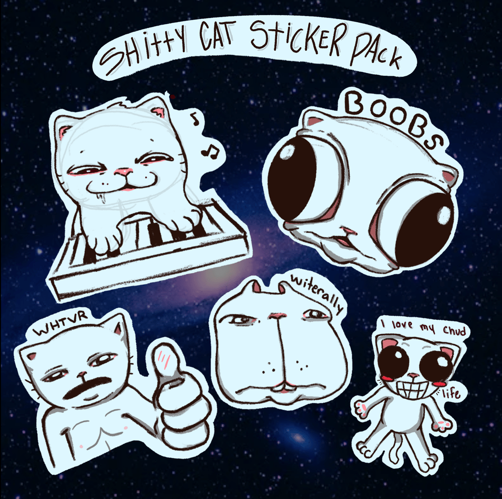 Image of Shitty Cat Sticker Pack