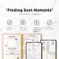Image 5 of Finding Soft Moments, Guided Mental Health Journal, Digital, Printable