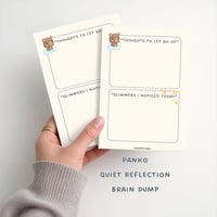 Image 1 of Quiet Reflection Brain Dump Notepad | Panko Anxiety Relief Desk Pad