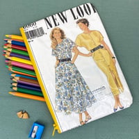 Image 1 of Sewing Pattern Pencil Case, 90’s Women’s Shirt Dress 