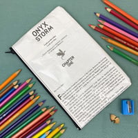 Image 1 of Onyx Storm, Fourth Wing Book Page Pencil Case, Rebecca Yarros