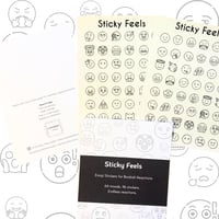 Image 1 of Sticky Feels – Clear Emoji Stickers for Book Lovers