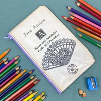 Image 1 of Mr Darcy’s Confession, Pride and Prejudice Book Page Pencil Case, Jane Austen 