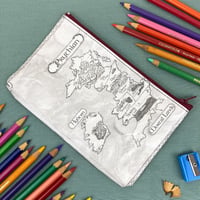Image 1 of ACOTAR Map, A Court of Thorns and Roses, Sarah J Maas Book Page Pencil Case
