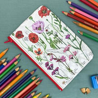 Image 1 of Poppy, Wild Flowers Guide Book Page Pencil Case