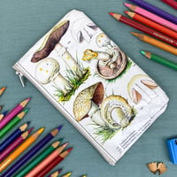 Image 1 of Wood Mushrooms, Mycology Book Page Pencil Case