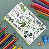 Image 1 of Basil, Thyme and Sage, Wild Flowers Guide Book Page Pencil Case