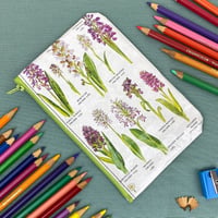 Image 1 of Orchid, Wild Flowers Guide Book Page Pencil Case