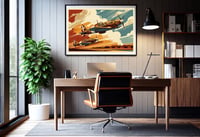 Image 5 of Macchi C.202 Stampa Fine Art in stile vintage 