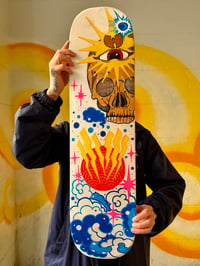 Chasing The New Sun Upcycled Skateboard Wall Art