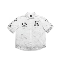 Image 1 of Teddy Bones Spray-Paint Button Down