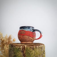 Image 2 of #1 Hwyrnos Goch. Red Nightfall Mug.
