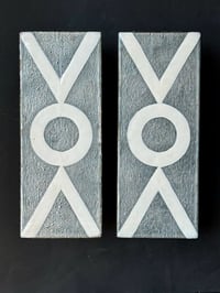 Image 1 of Italian Enamel and Brass Door Handles attributed to Del Campo [I]