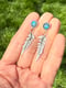Image of Autumn Fern Leaf Labradorite Studs