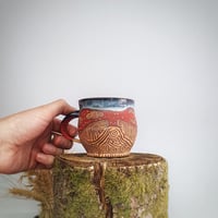 Image 2 of #2 Hwyrnos Goch. Red Nightfall Mug.