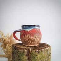 Image 1 of #3 Hwyrnos Goch. Red Nightfall mug.
