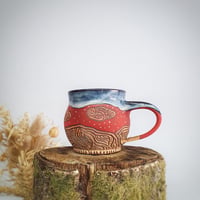 Image 3 of #3 Hwyrnos Goch. Red Nightfall mug.