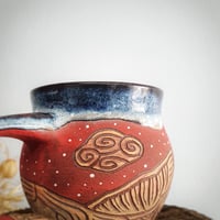 Image 5 of #3 Hwyrnos Goch. Red Nightfall mug.