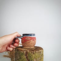 Image 2 of #4 Hwyrnos Goch. Red Nightfall Mug. 