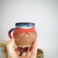 Image 2 of #5 Hwyrnos Goch. Red Nightfall Mug. 