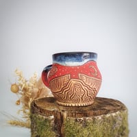 Image 1 of #5 Hwyrnos Goch. Red Nightfall Mug. 