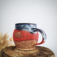 Image 5 of #6 Hwyrnos Goch. Red Nightfall Mug. 
