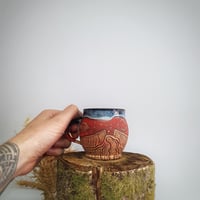 Image 2 of #6 Hwyrnos Goch. Red Nightfall Mug. 