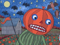 Image 3 of "Welcome Great Pumpkin" Signed 8.5x11 Print