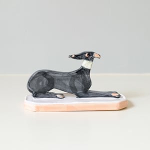 Image of Miniature Whippet Ornament - Black