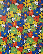 1980s Vintage Crown Wallpaper Rolls - Bright Colourful Floral 80s Blue Green - (Sets of 2 & 3 Rolls) thumbnail 10