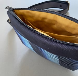 Image of Jay feather, crossbody velvet bag