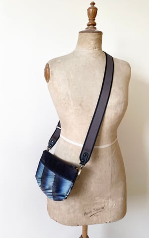 Image of Jay feather, crossbody velvet bag