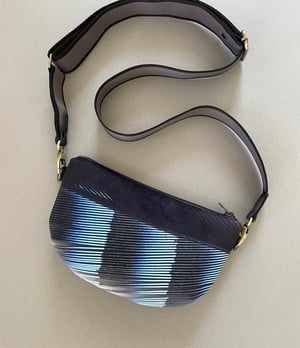 Image of Jay feather, crossbody velvet bag