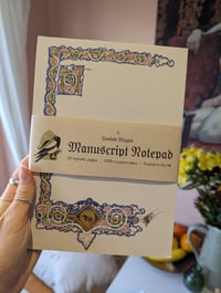 Image 5 of Manuscript Notepad - Gold metallic embellishments, 30 sheets of full colour original illumination
