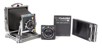 Image 1 of Nagaoka Ultralight 4X5 camera 150mm+ 210mm Lense + Holders + Film + Fresnel #2770