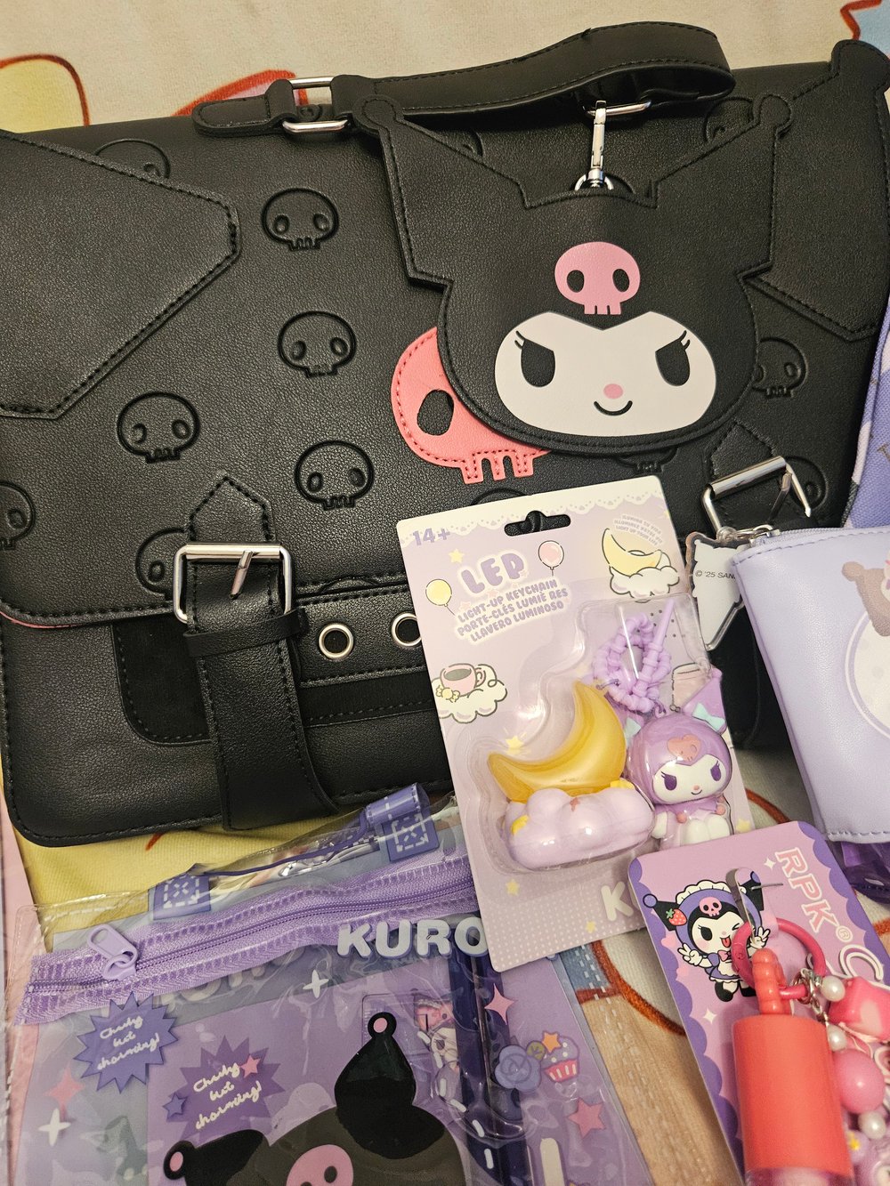 Image of Kuromi Leather Messenger Bag Bundle 💜