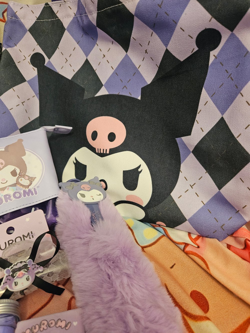 Image of Kuromi Leather Messenger Bag Bundle 💜