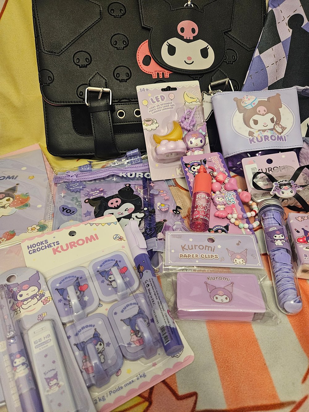 Image of Kuromi Leather Messenger Bag Bundle 💜