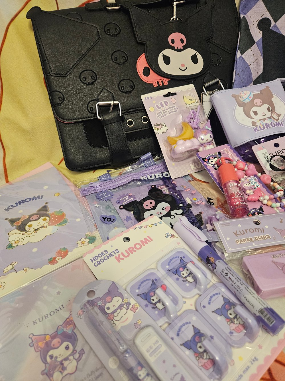 Image of Kuromi Leather Messenger Bag Bundle 💜