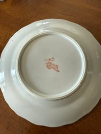 Image 4 of Rossetti Hand Painted Japan Gold Trim Handle Small Saucer Plate
