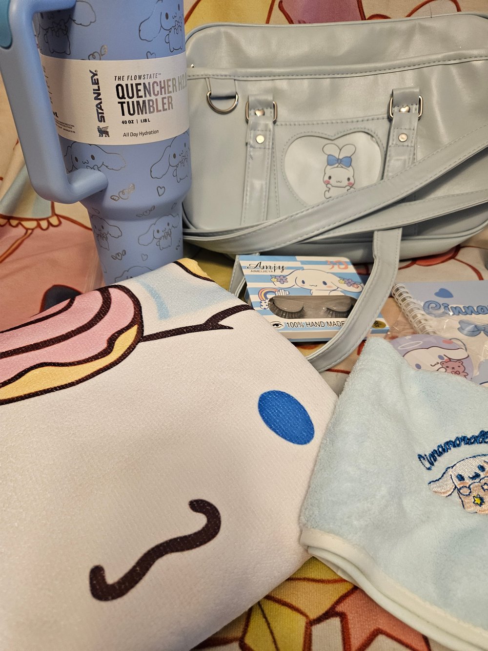 Image of Cinnamoroll Leather Messenger Bag Bundle 