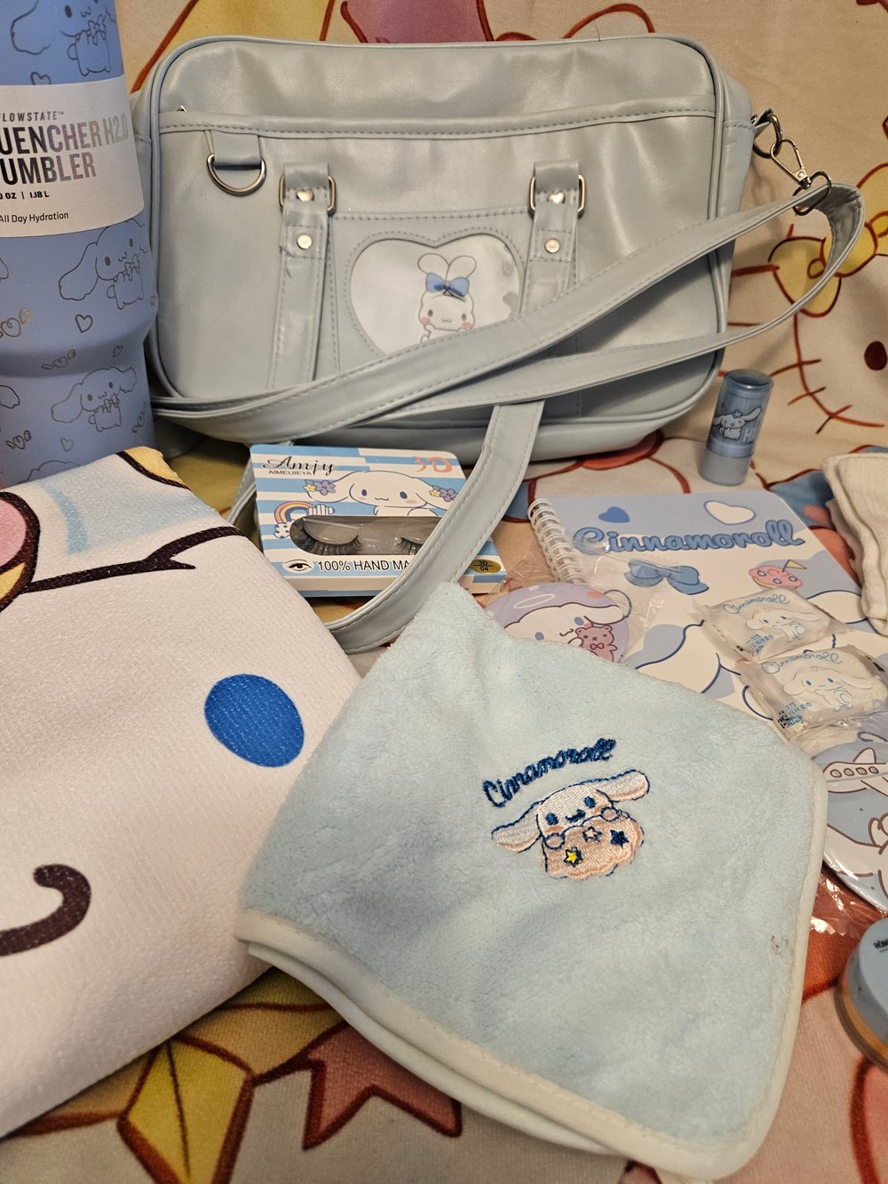 Image of Cinnamoroll Leather Messenger Bag Bundle 