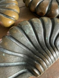 Image 5 of Group of Four Large Bronze Door Handles with Art Deco Shell Style Design (Reserved)