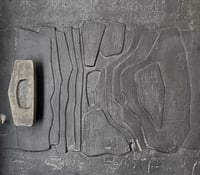 Image 2 of Brutalist Aluminium Door Panel with Weathered Grey Patina